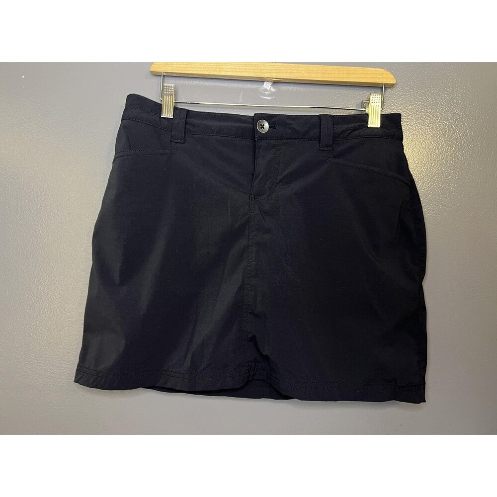 Eddie Bauer Travex Flexion Horizon Skort Womens P8 Black UPF 50 Hiking Travel